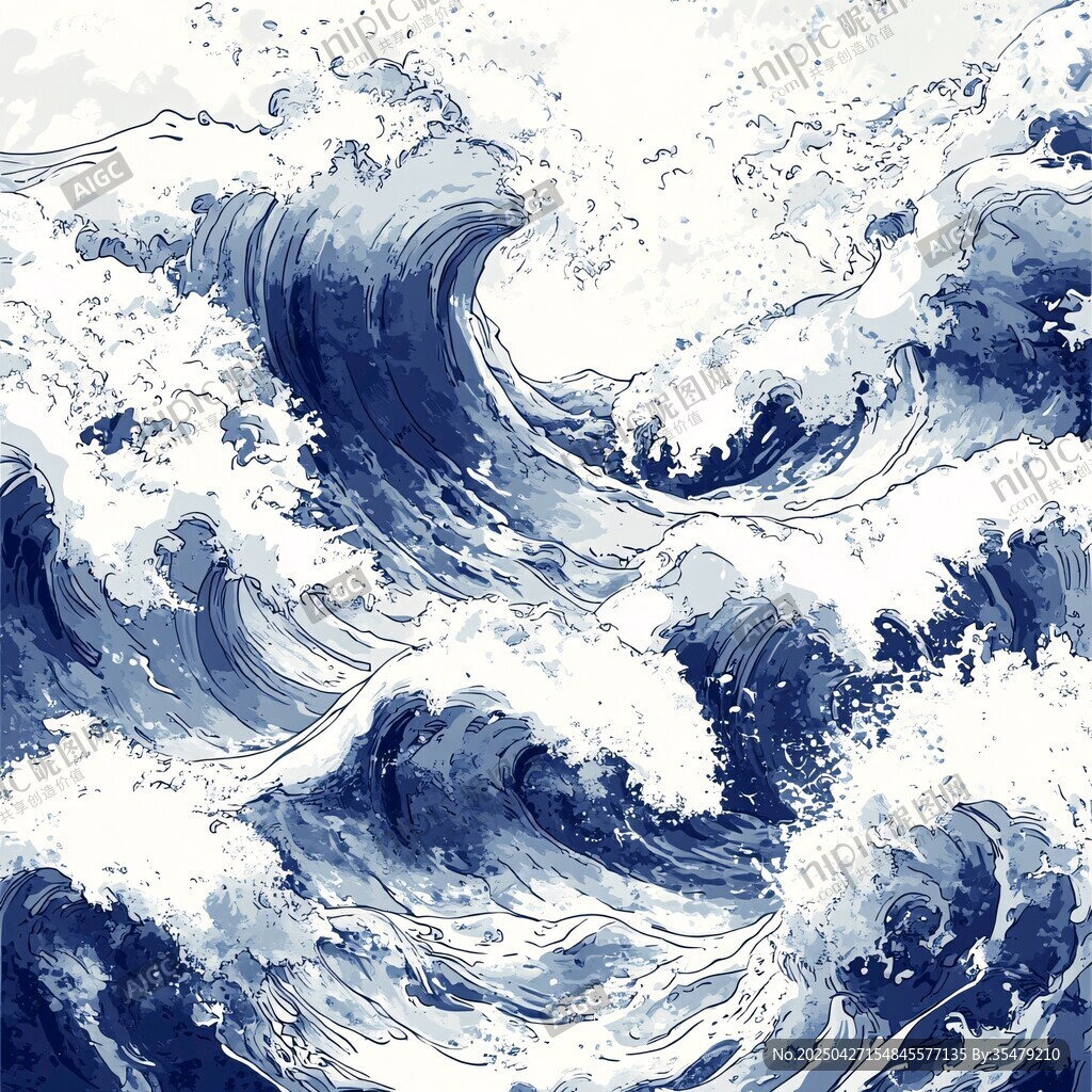澎湃海浪圖