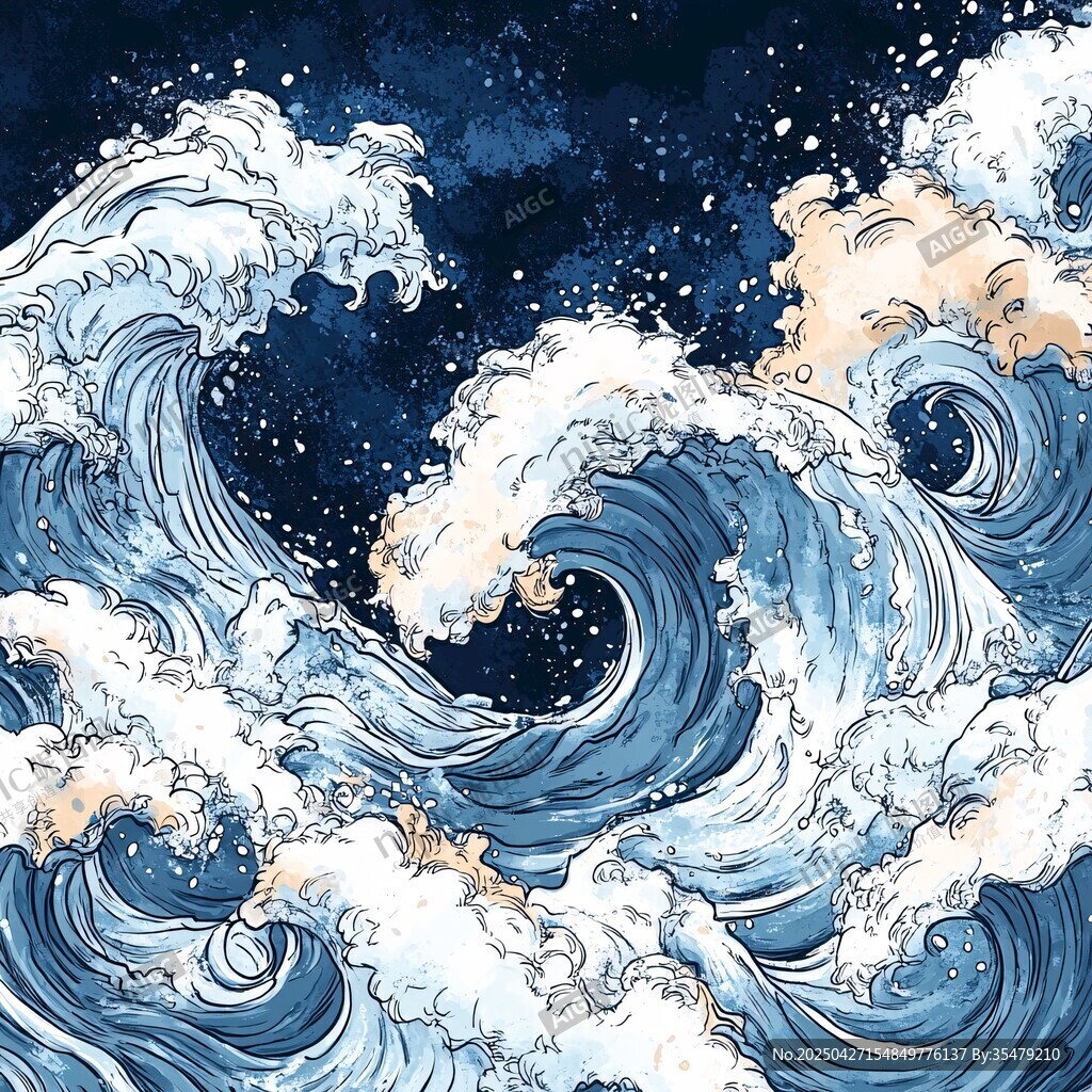 澎湃海浪圖