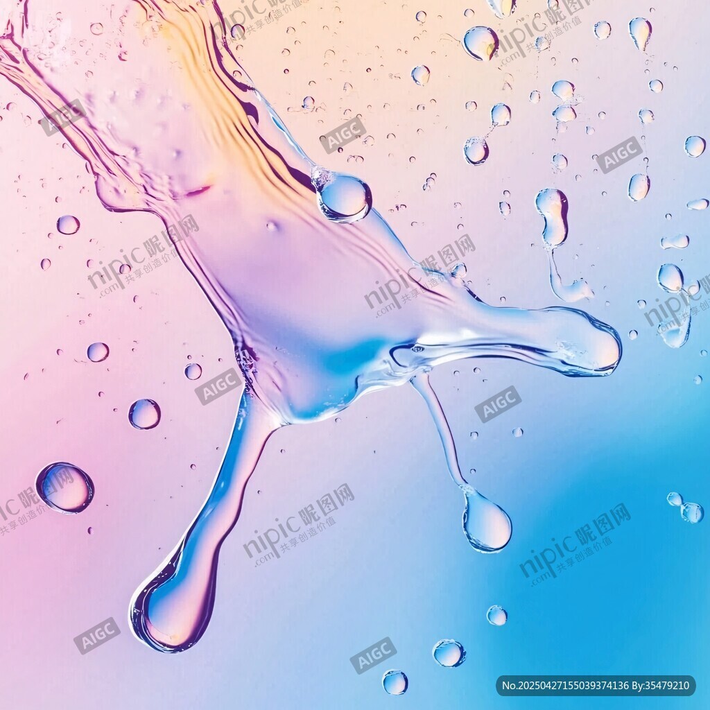 夢幻水滴飛濺絢麗畫面