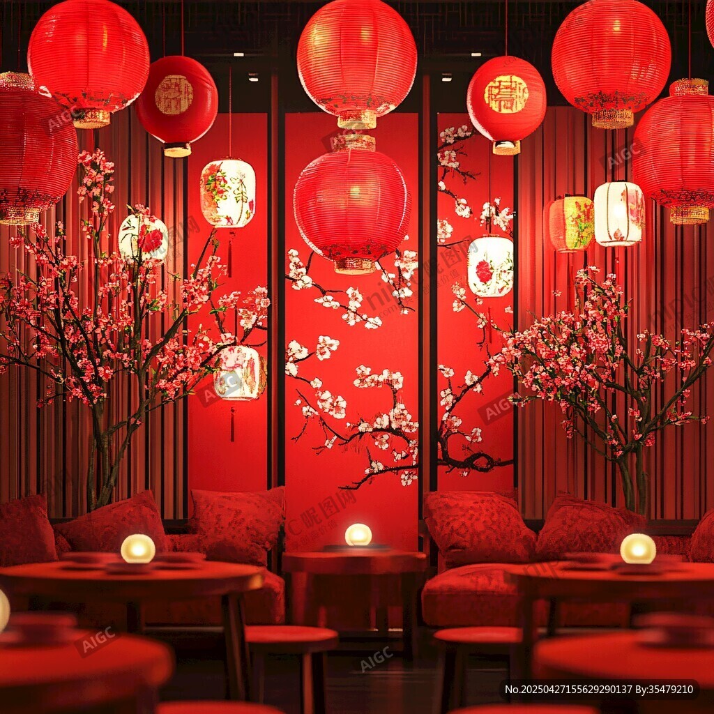 中式紅燈籠裝點(diǎn)的溫馨空間
