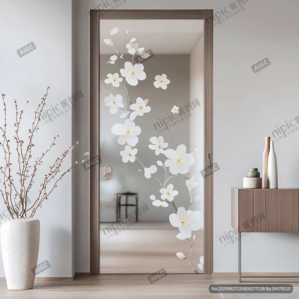 花朵玻璃門打造雅致室內(nèi)風(fēng)
