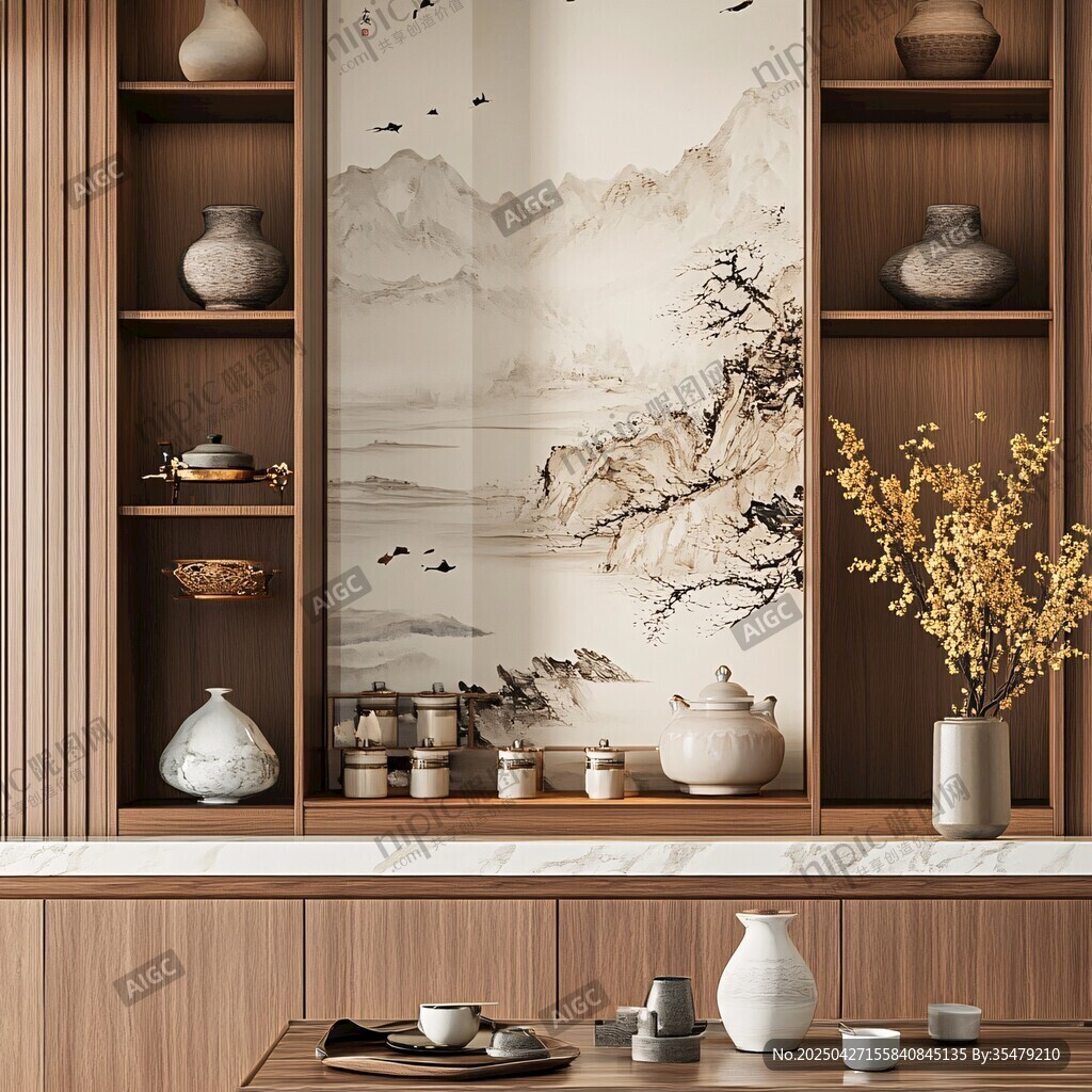 中式茶室雅致陳設(shè)一角