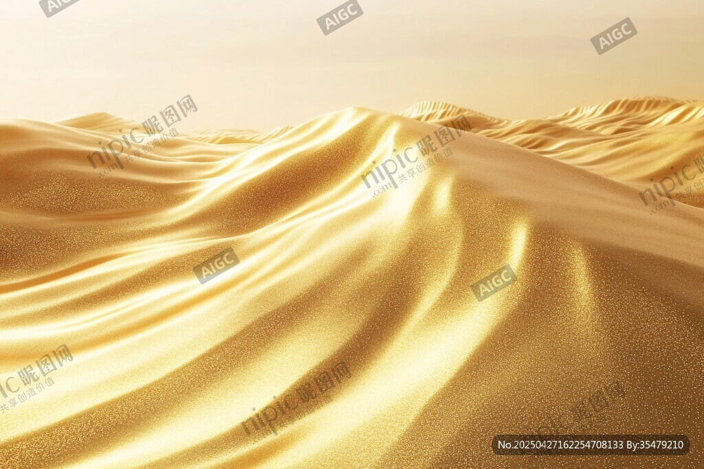 金色沙海的柔美波紋