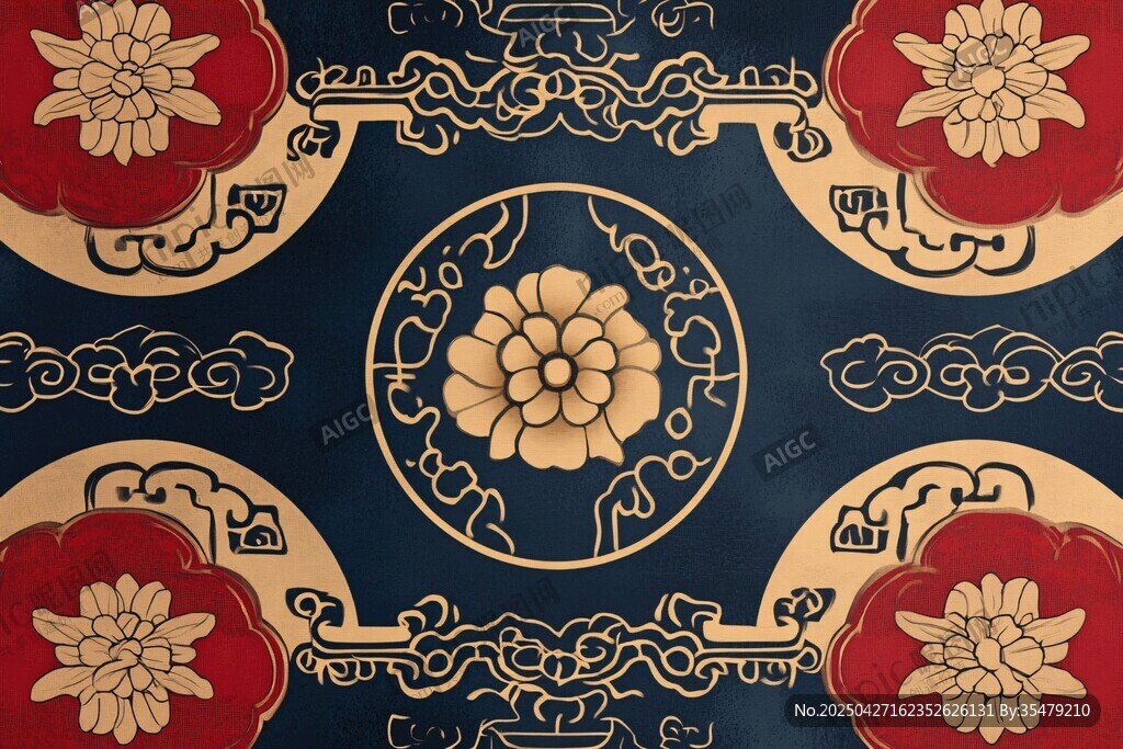 中式古典花紋圖案設(shè)計(jì)