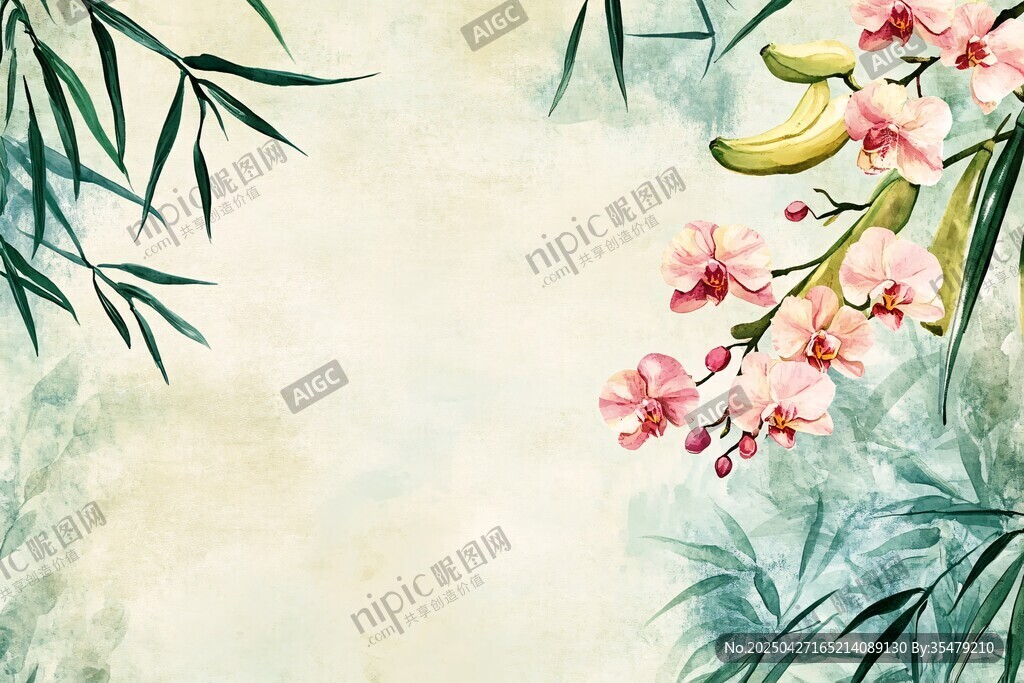 蘭竹繪景 淡雅中式風情