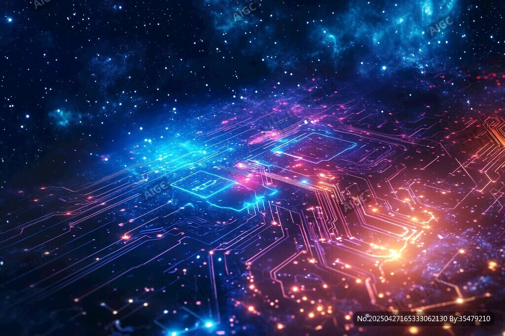 夢幻科技宇宙電路景觀