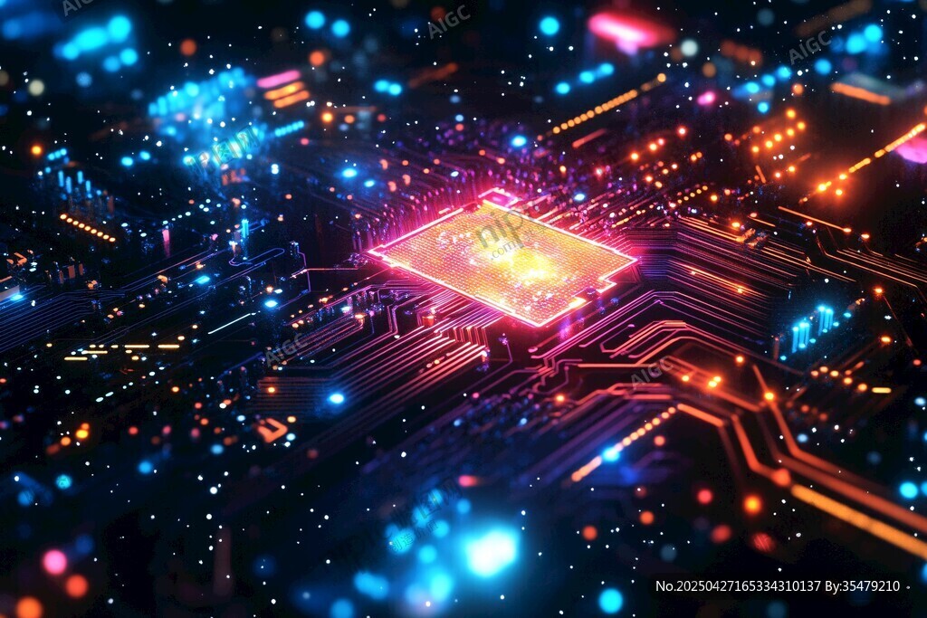 璀璨芯片 科技電路奇幻世界