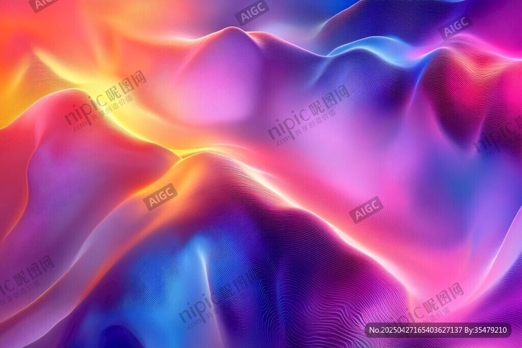 夢幻炫彩流動光影背景圖