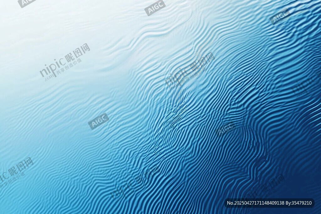 藍調漸變波紋抽象背景圖