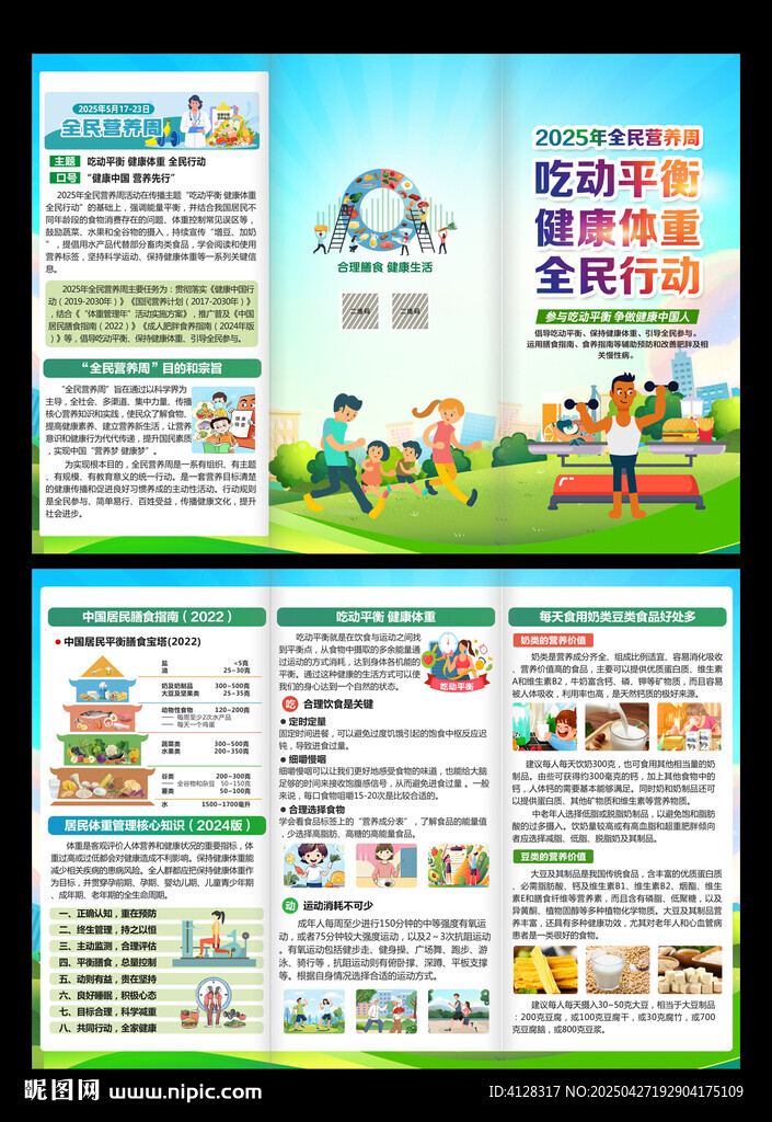 全民營養(yǎng)周三折頁