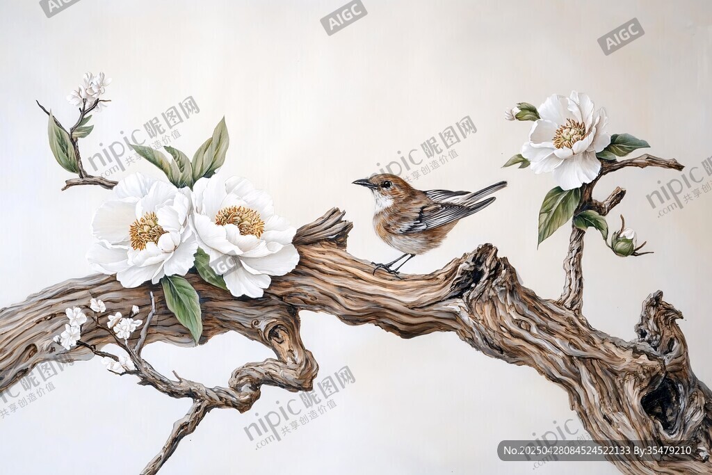 枝頭花鳥圖