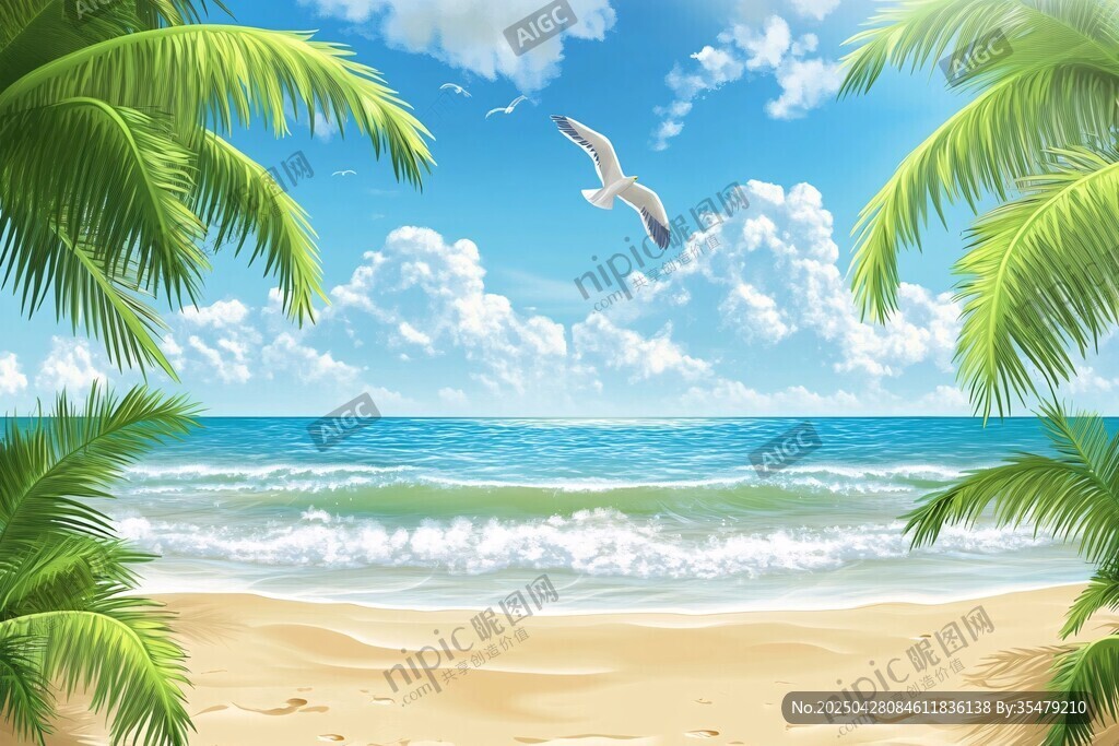 夏日海濱美景