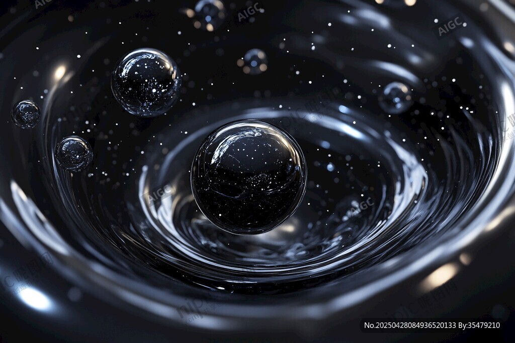 水滴入水瞬間的靈動畫面