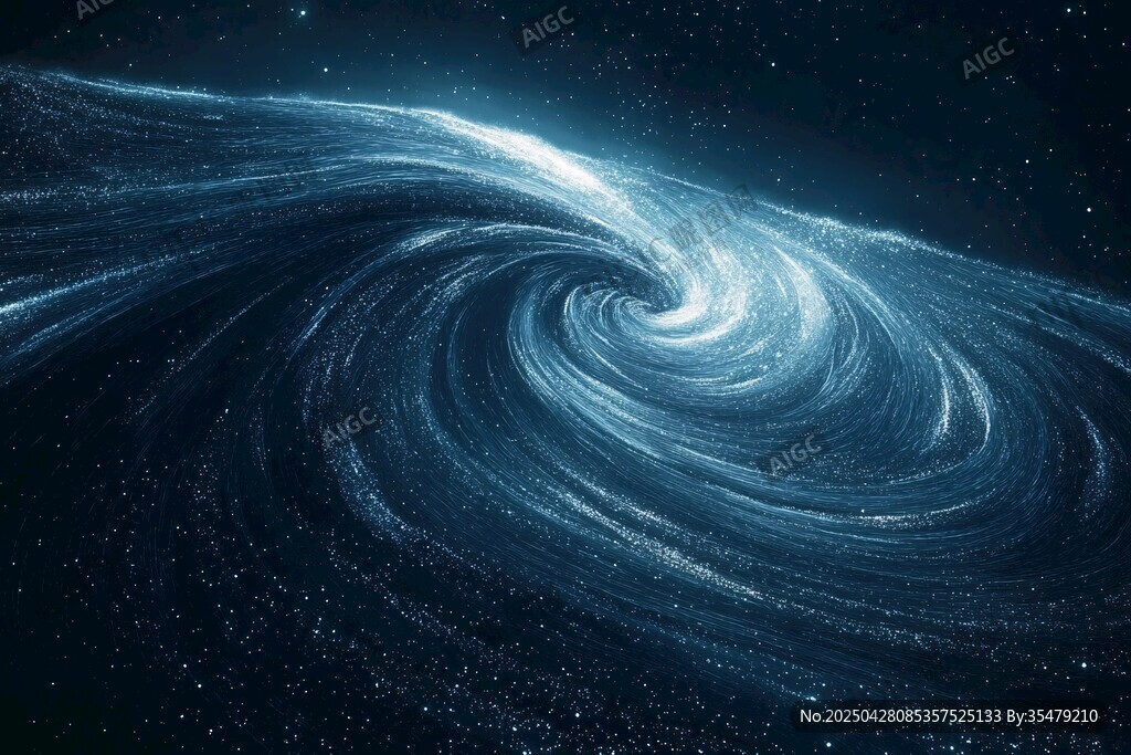 深邃宇宙漩渦星系圖景
