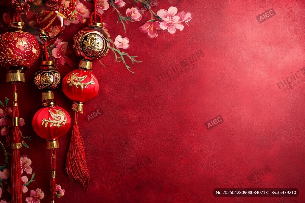 喜慶中國風春節裝飾元素