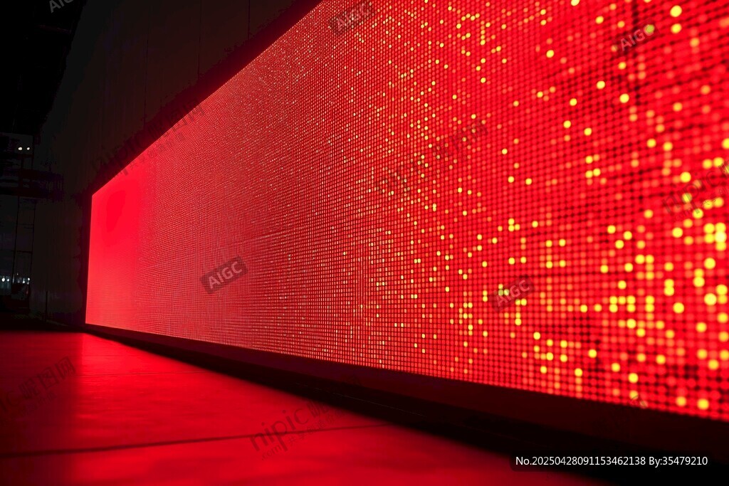 紅色璀璨LED大屏展示