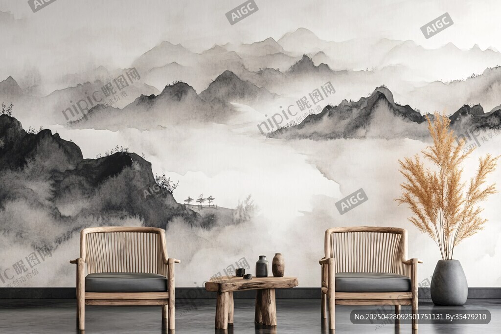 新中式山水意境室內(nèi)空間