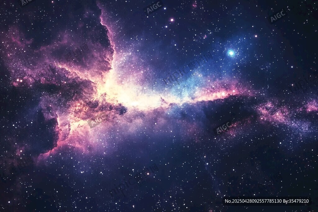 夢幻絢爛的宇宙星空圖景