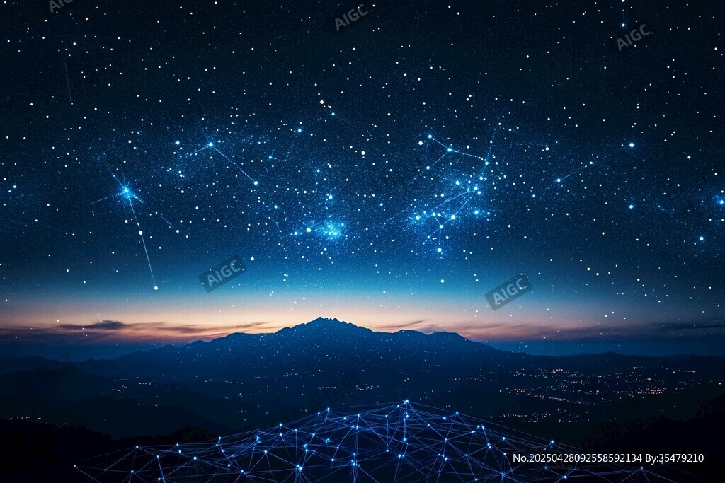 星空下的科技與自然美景