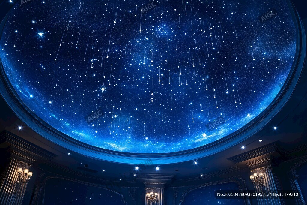 夢幻星空穹頂室內美景