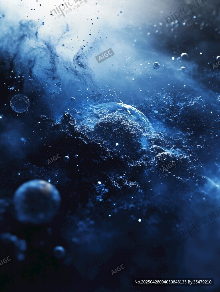夢幻藍(lán)色宇宙星空景象