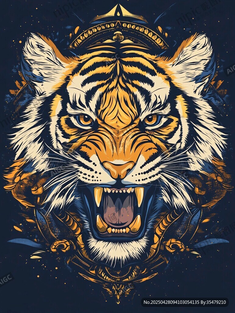 咆哮猛虎 王者之姿插畫