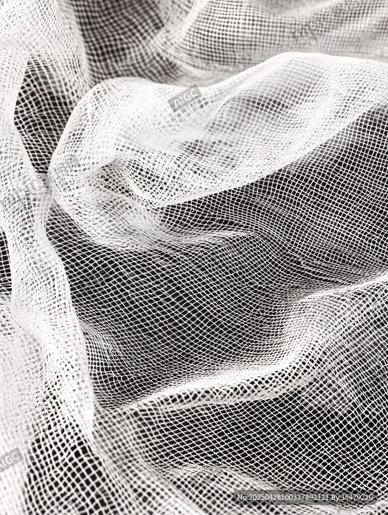 白色網紗紋理特寫