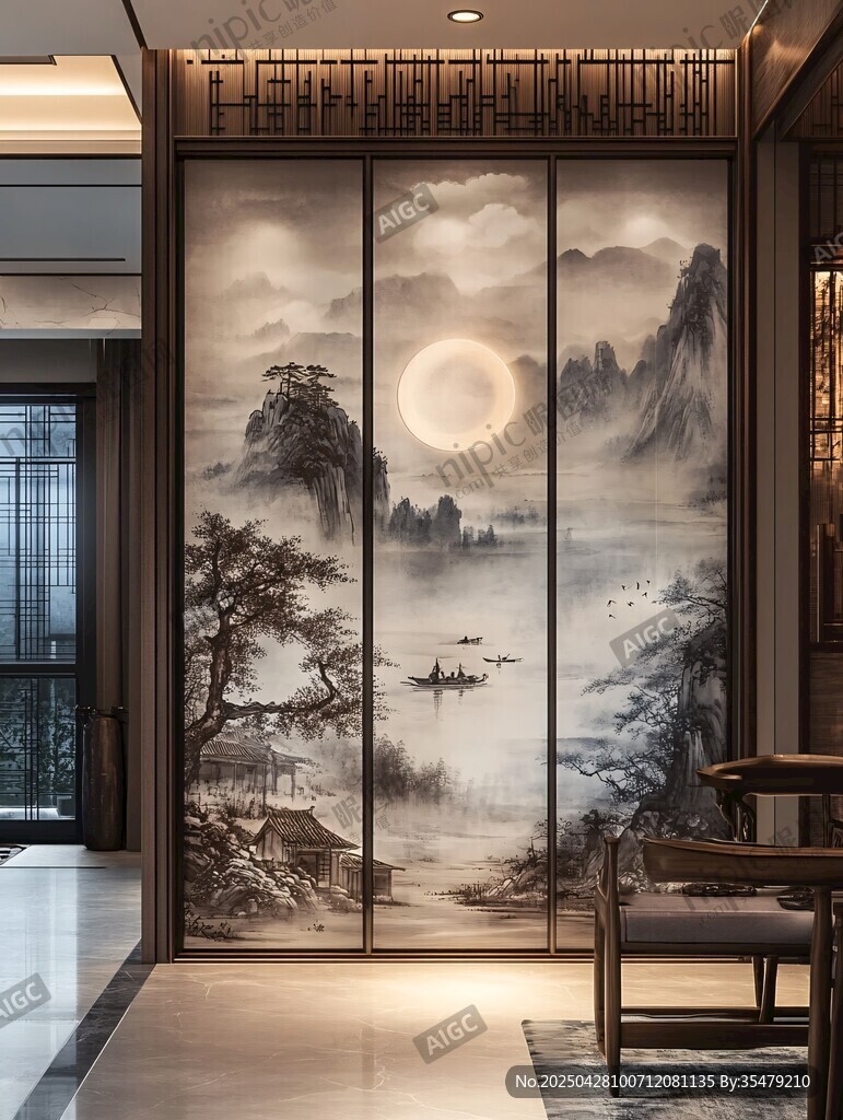 中式山水屏風(fēng) 雅致空間