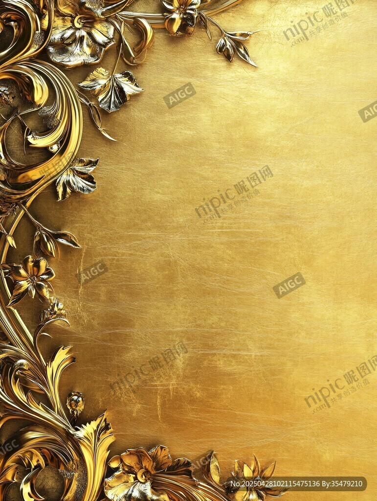 金色雕花背景