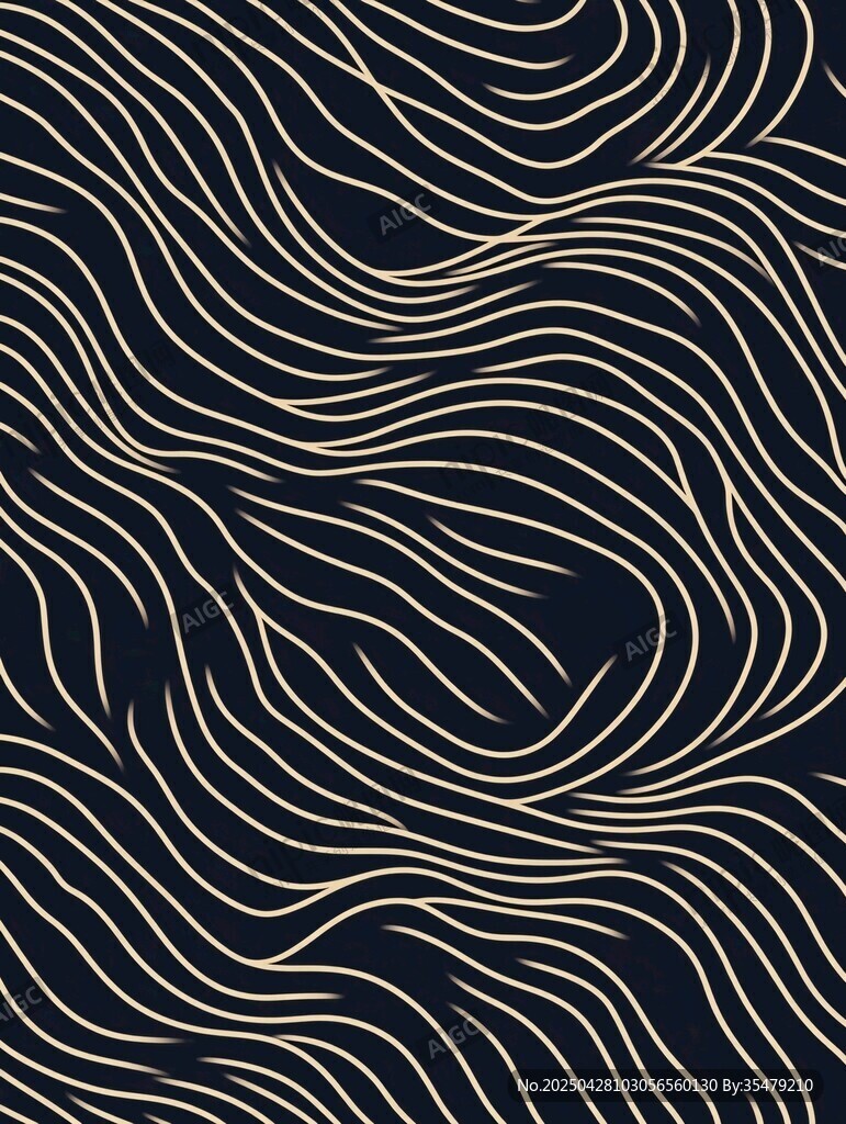 黑金線條流動抽象圖案