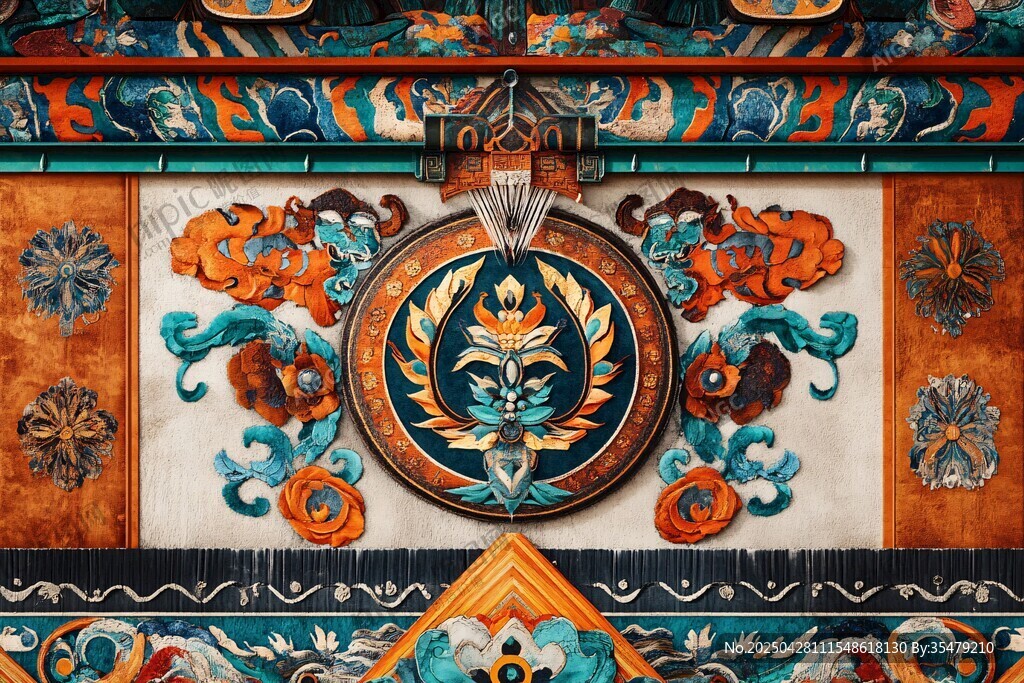 中式傳統(tǒng)建筑精美裝飾圖案