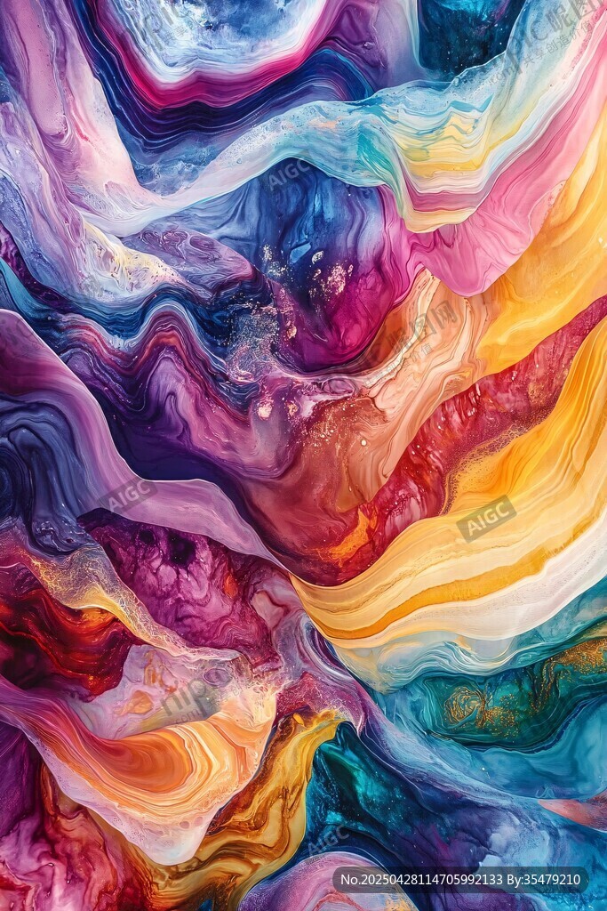 夢幻多彩流體藝術紋理