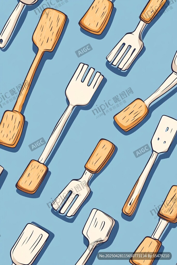 廚房工具插畫圖案