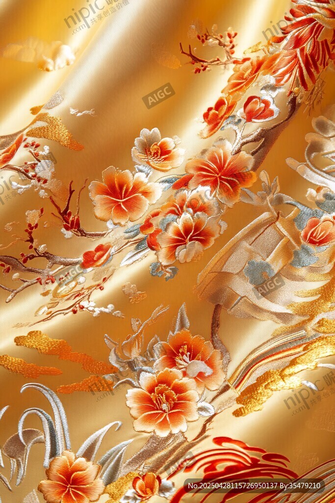 金色繁花錦緞 中式典雅風(fēng)