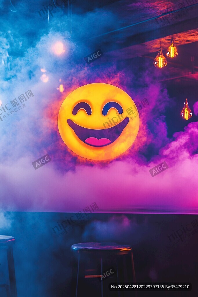 酒吧笑臉霓虹裝飾超吸睛