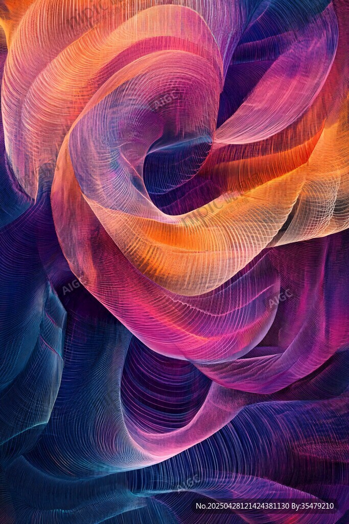 夢幻絢麗的色彩交織紋理