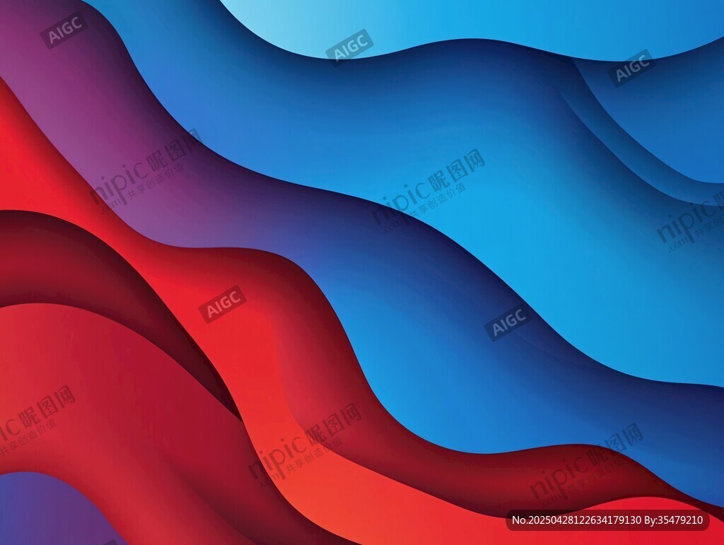 絢麗多彩的波浪形漸變背景