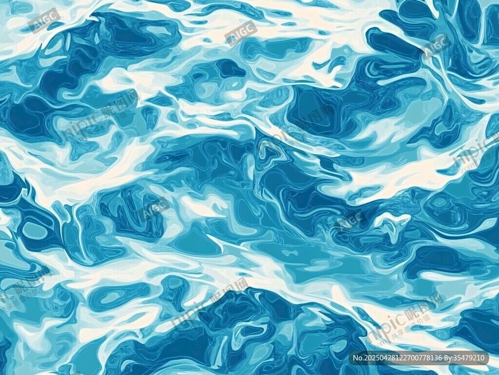 藍(lán)色水波抽象紋理圖案