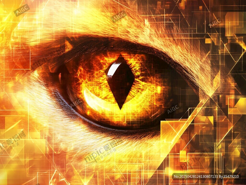 奇幻科技感的神秘動(dòng)物之眼