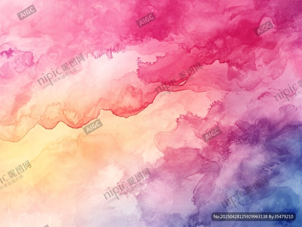 夢(mèng)幻水彩漸變天空背景圖
