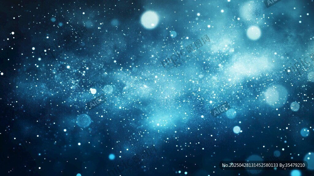 夢幻藍(lán)色星空粒子背景