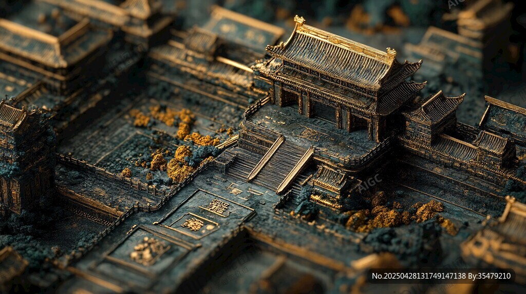 微縮中式古建筑景觀模型