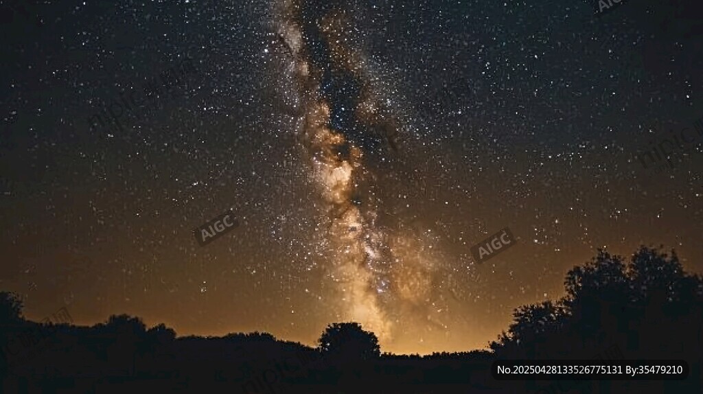 夜空下的璀璨銀河美景