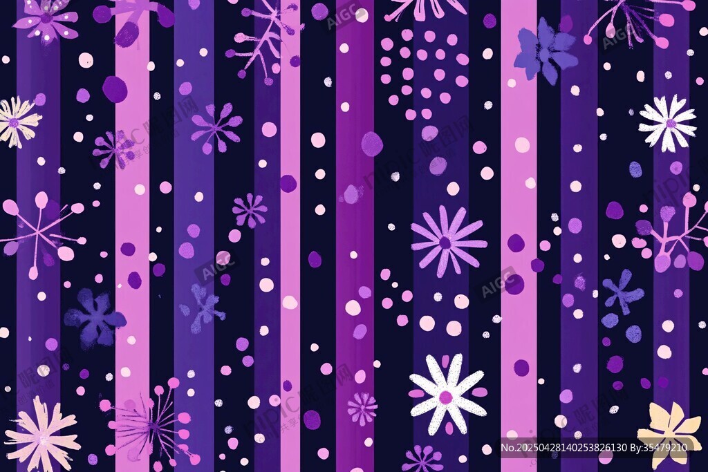 紫色條紋花卉圖案背景