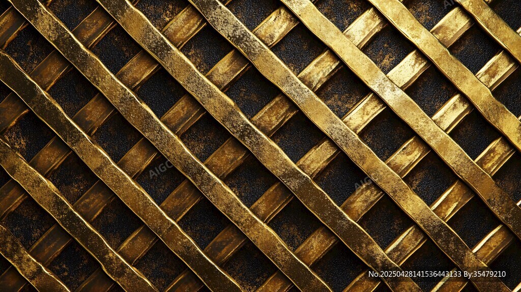 金色編織紋理金屬質感背景