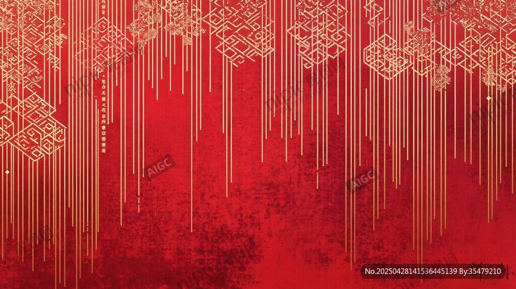 喜慶紅金中式傳統(tǒng)背景圖