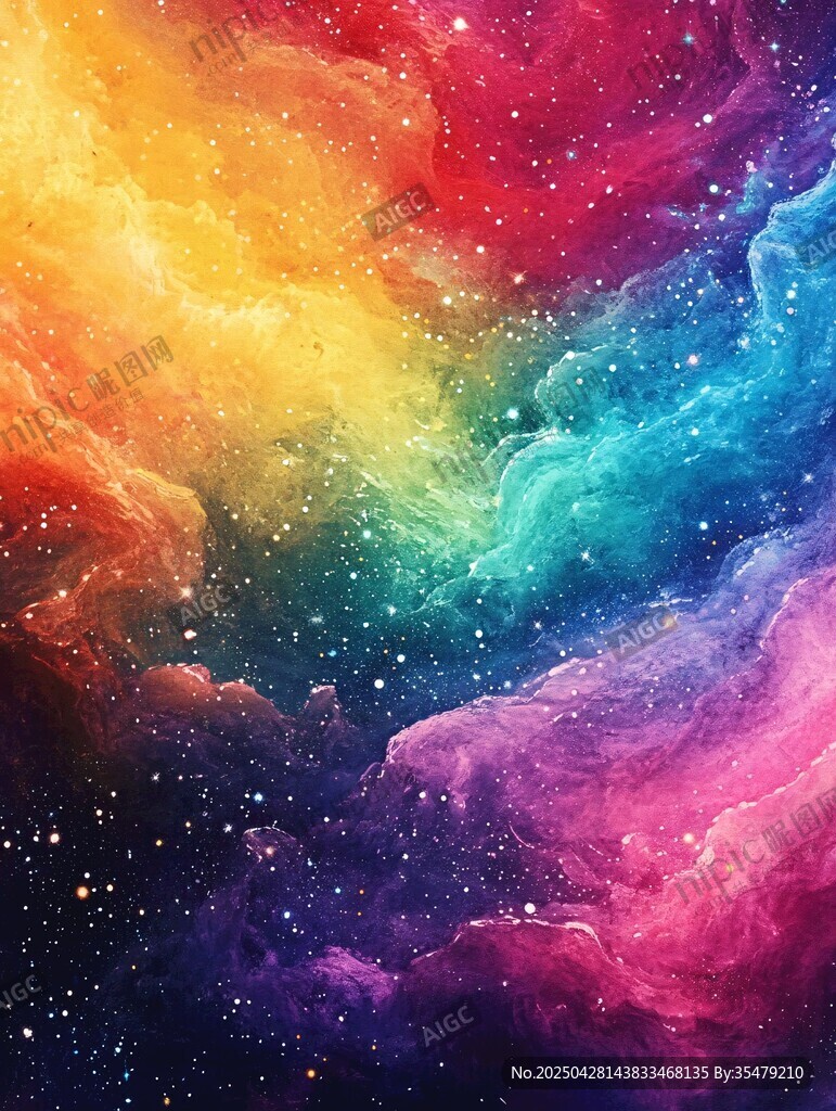 夢幻絢麗的星云宇宙圖景
