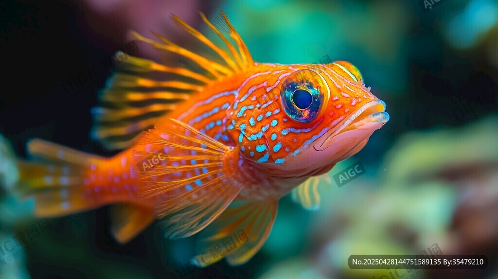 艷麗橙魚(yú)的靈動(dòng)瞬間