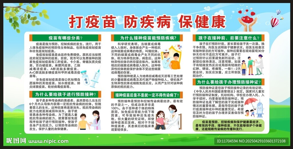 全國(guó)兒童預(yù)防接種日宣傳欄