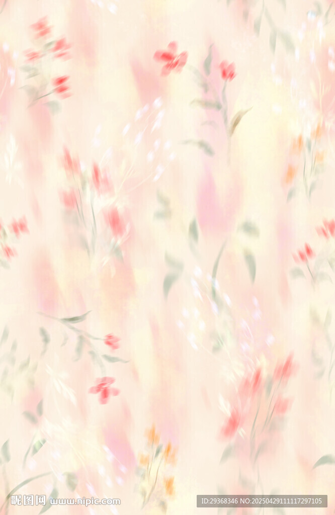 手繪花暈染